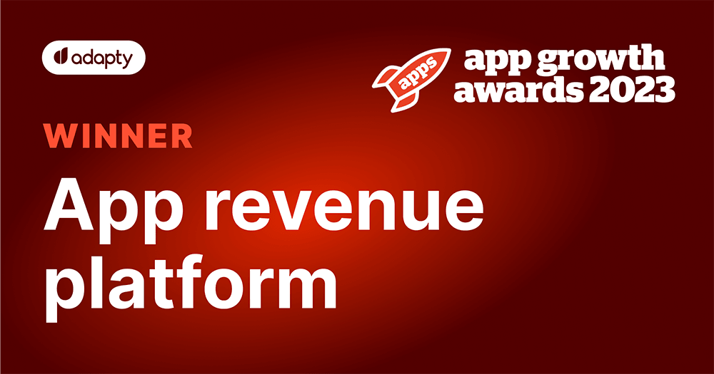 Adapty is a winner of the App Growth Awards 2023