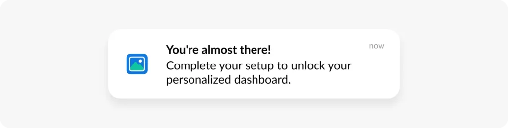 Targeted push notification example