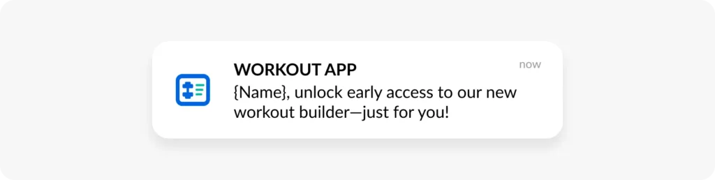 Upgrade offer push notifications example