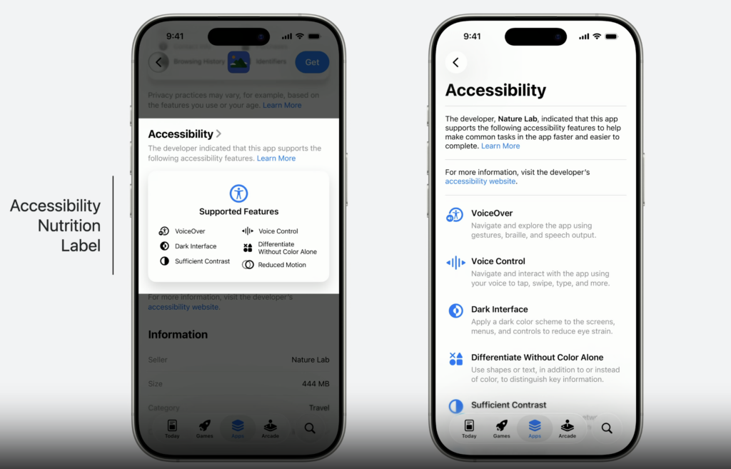 WWDC25: Accessibility nutrition labels