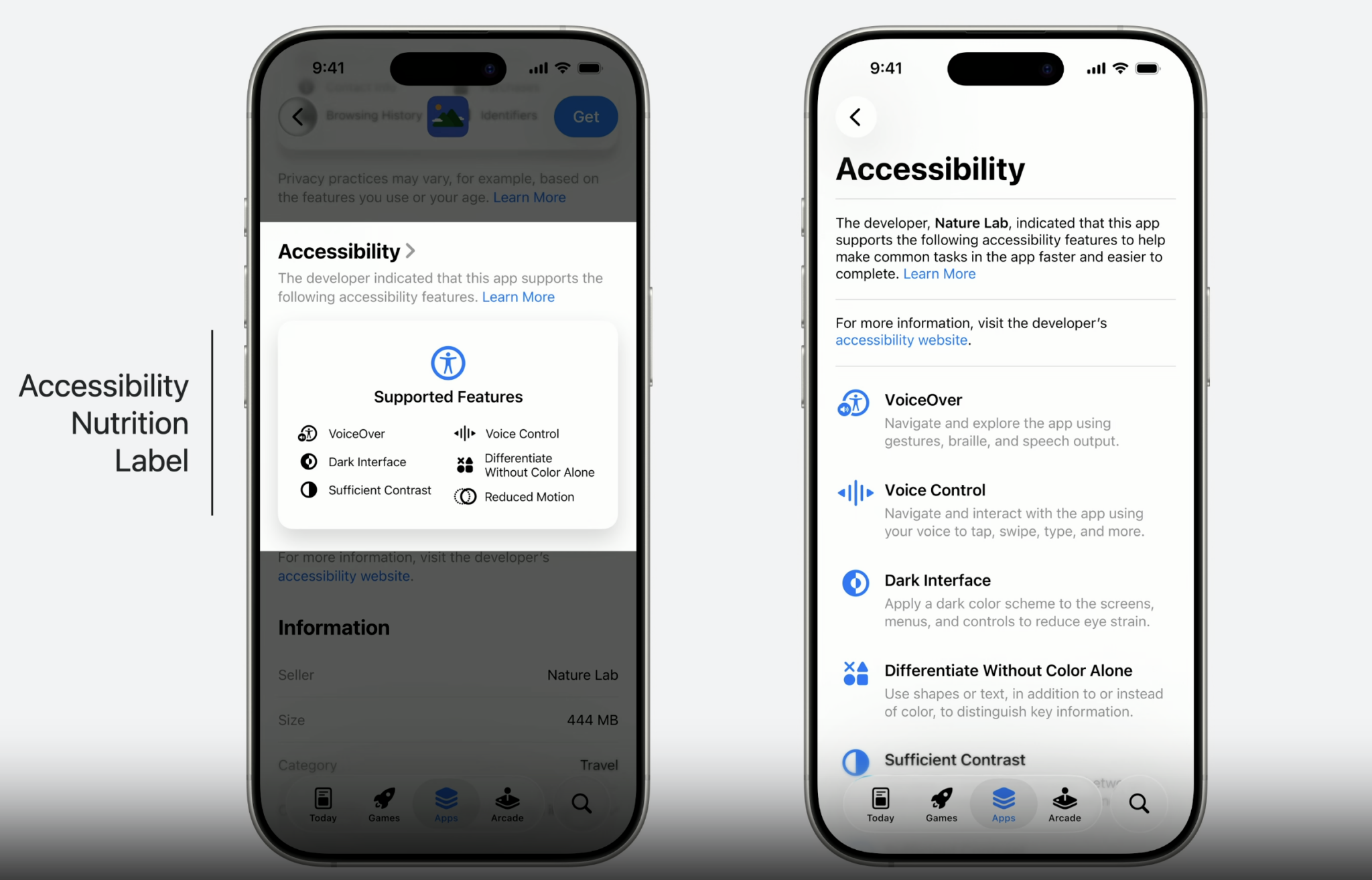 WWDC25: Accessibility nutrition labels