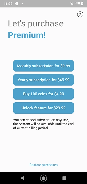 android de paywall
