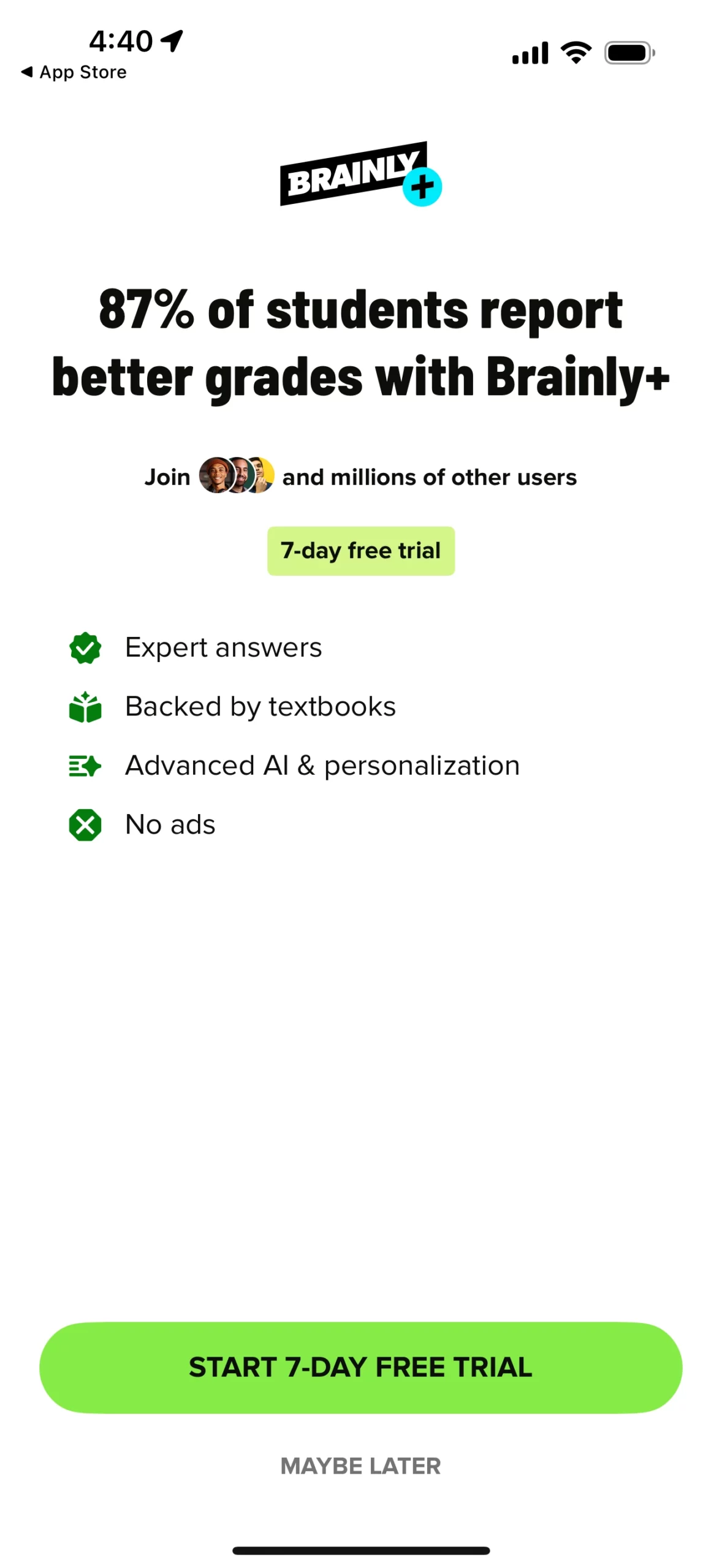 Brainly paywall