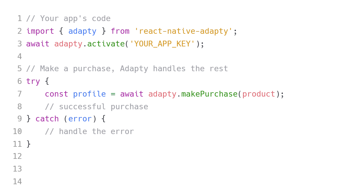 Code Snippet Reactnative