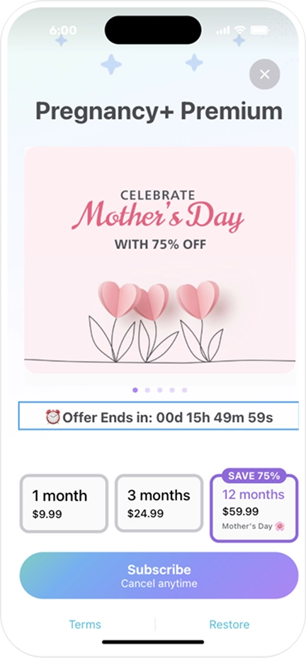 Pregnancy Paywall Screen 2