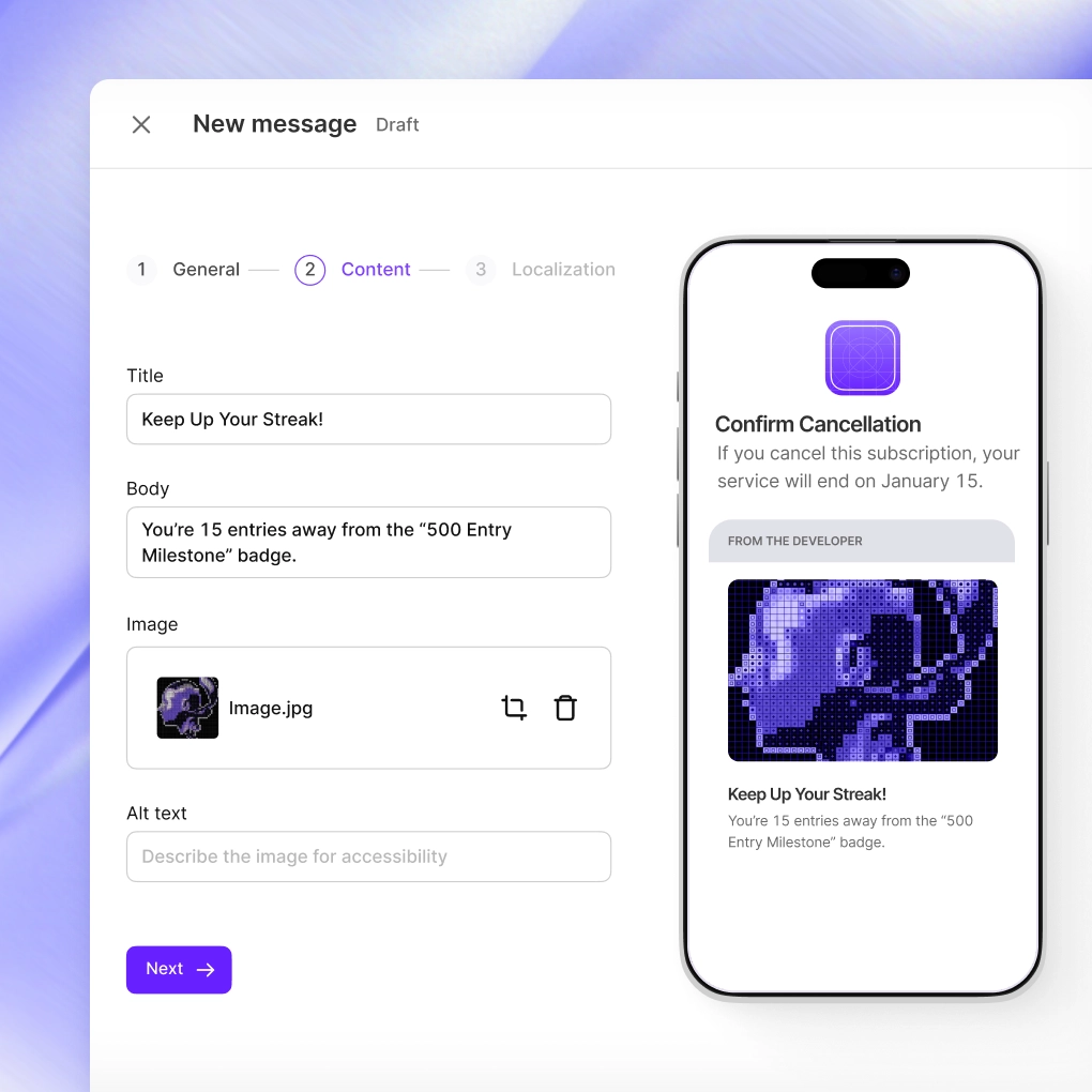 Retention Messaging