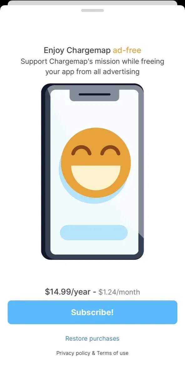 A Mobile Paywall By Chargemap With Adapty