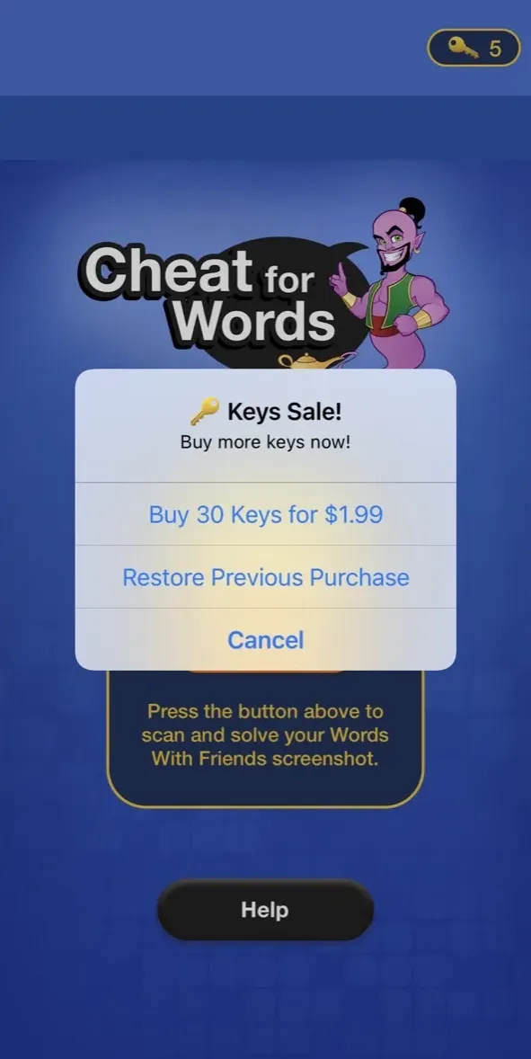 The paywall screen of the Cheat app