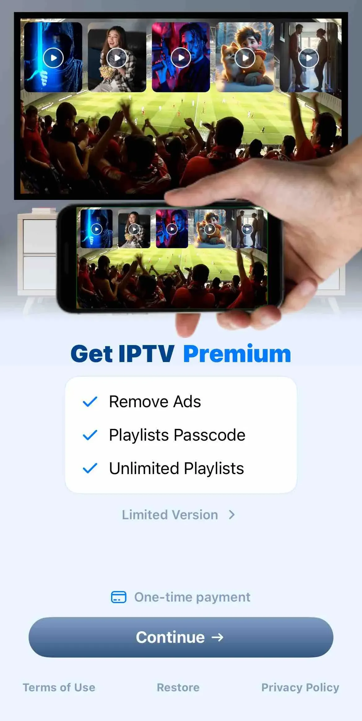 A Mobile Paywall By IPTV Smart Player With Adapty