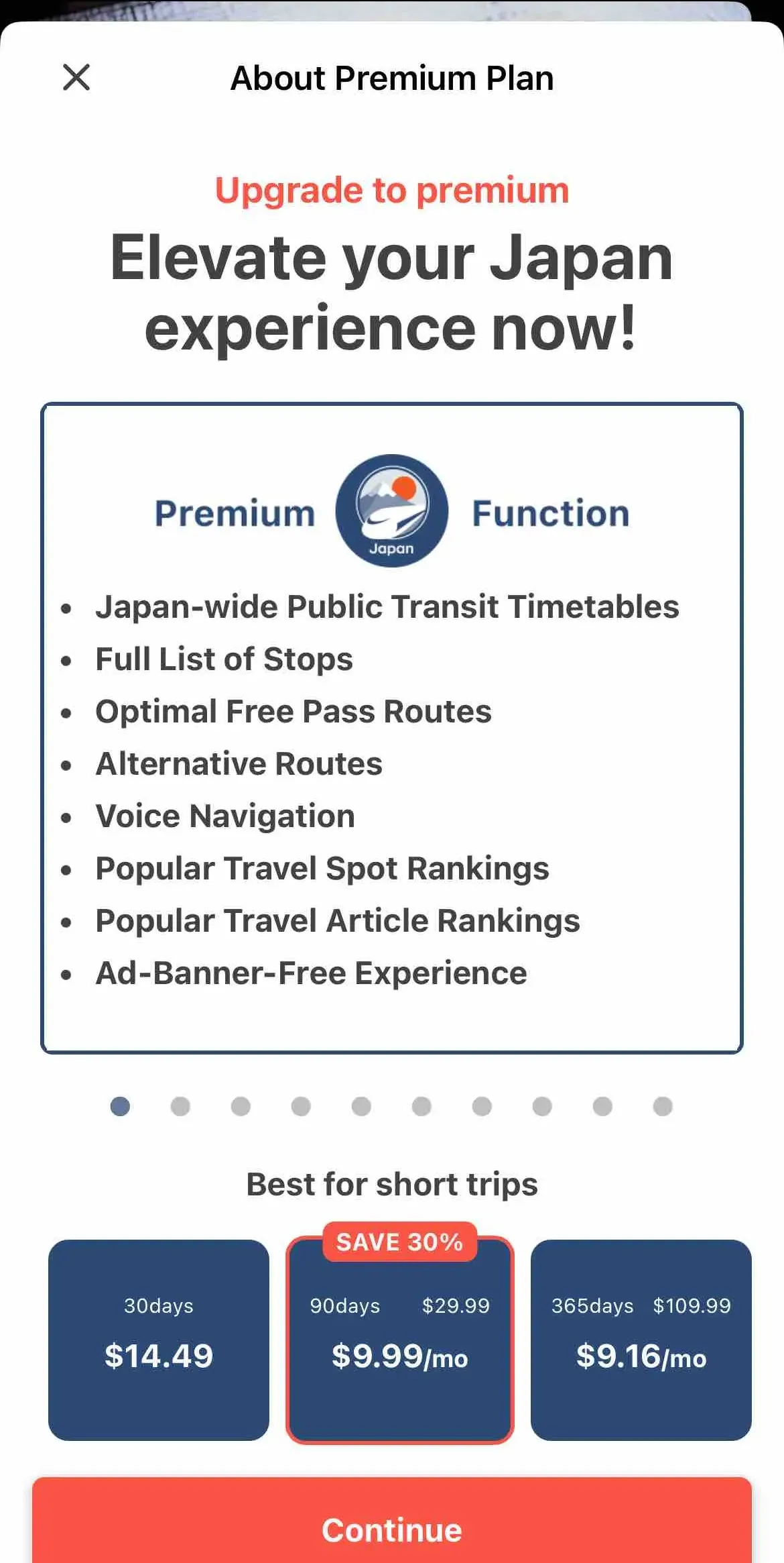 A Mobile Paywall By Japan Travel With Adapty