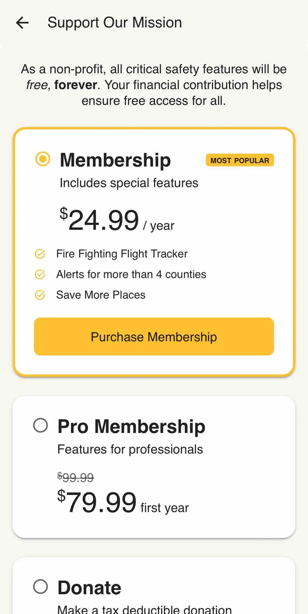 A Mobile Paywall By Watch Duty With Adapty