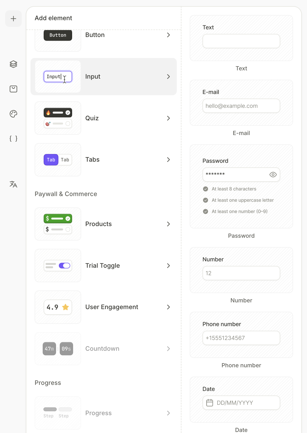 Add input