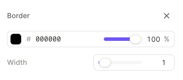 Border settings