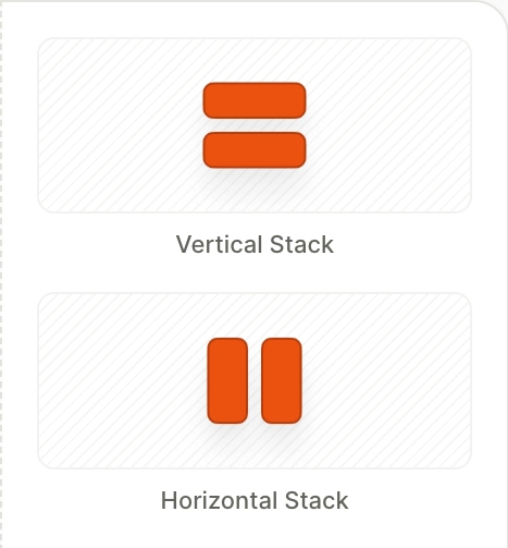 Vertical Stack and Horizontal Stack tiles