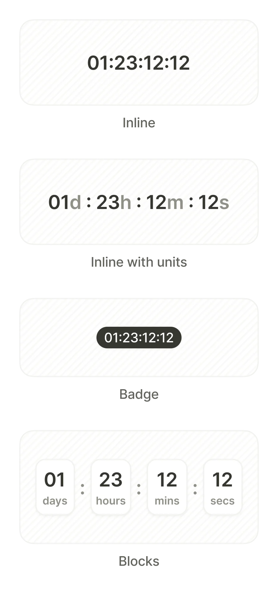 Countdown timer templates