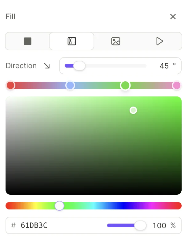 Flow builder gradient background