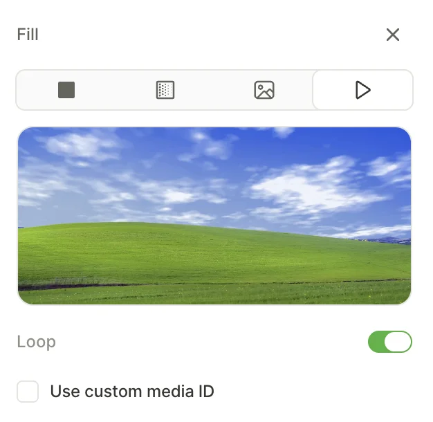 Flow builder background video