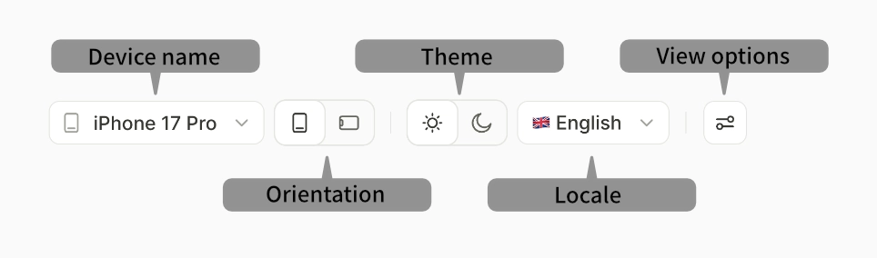 Flow builder bottom toolbar