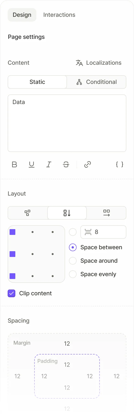 Flow builder right panel
