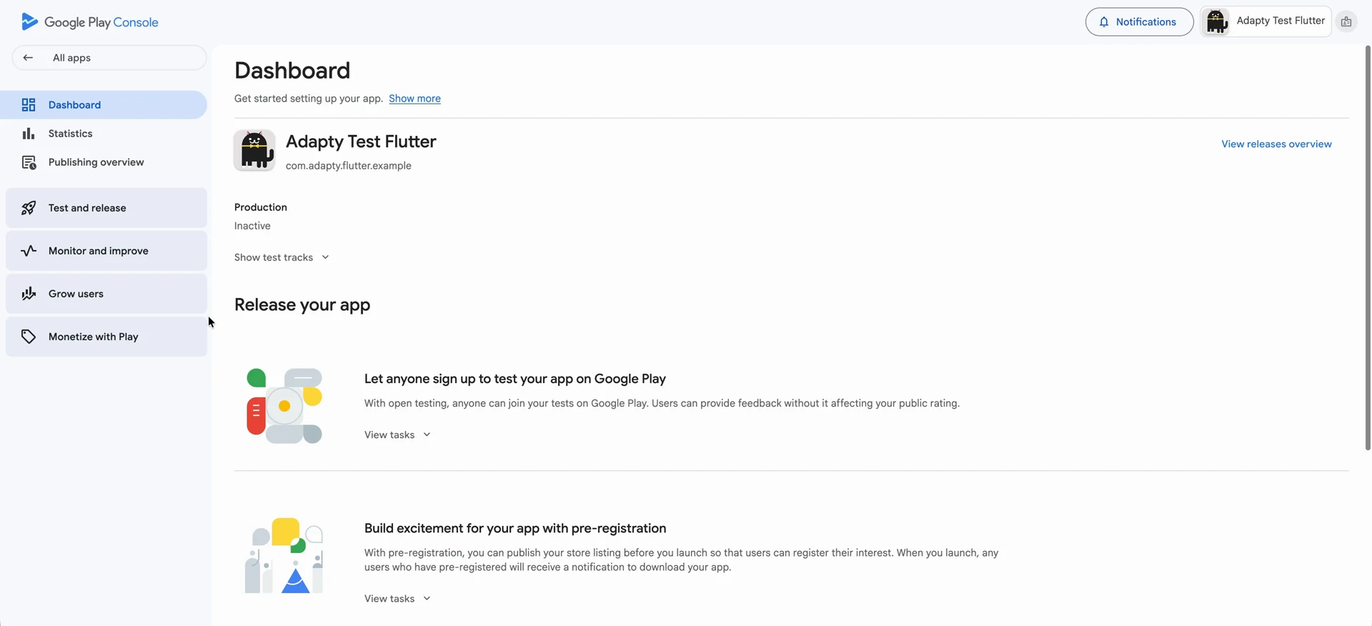 Subscription details page in Google Play Console with the Description field