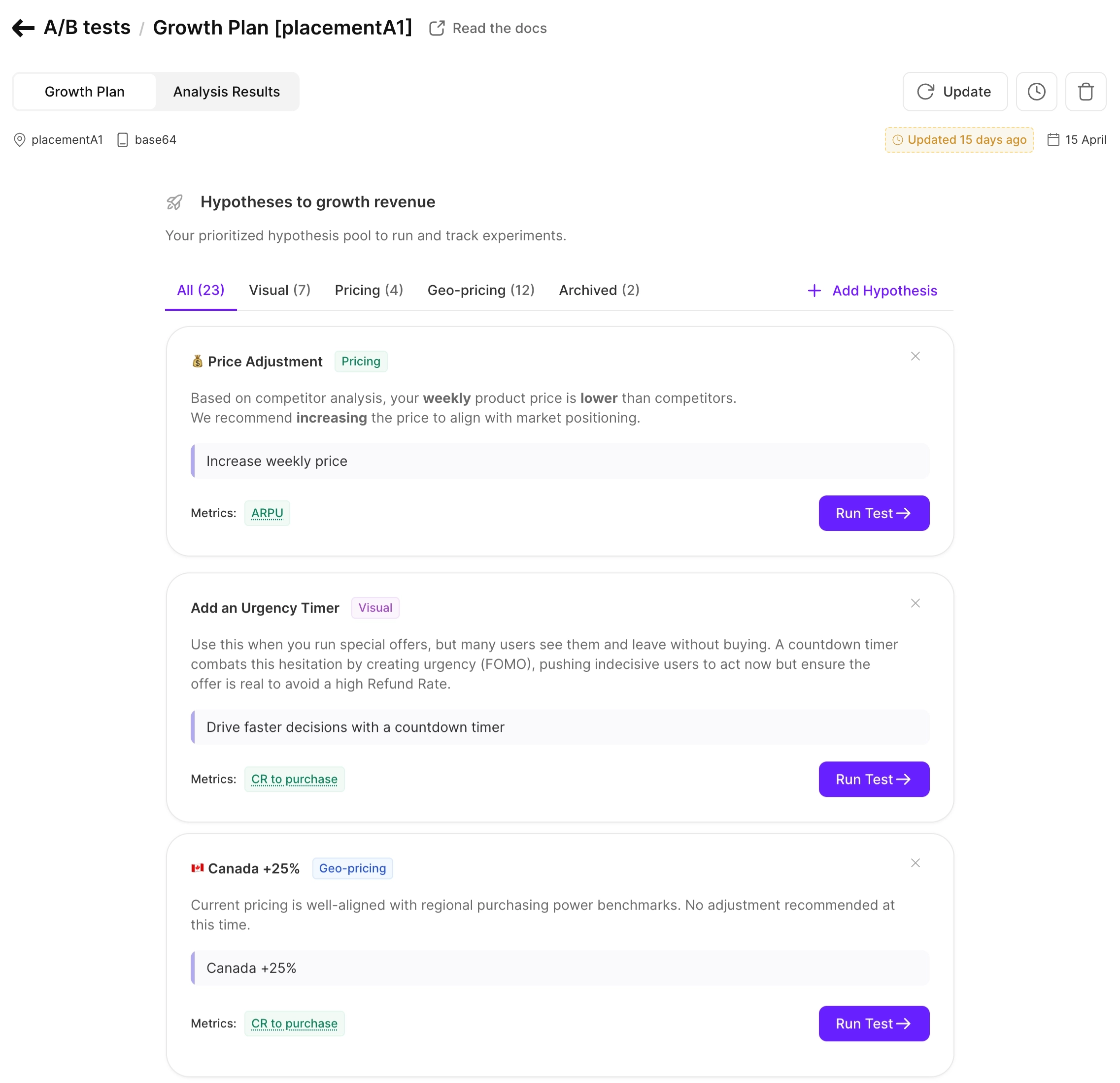 growth plan overview