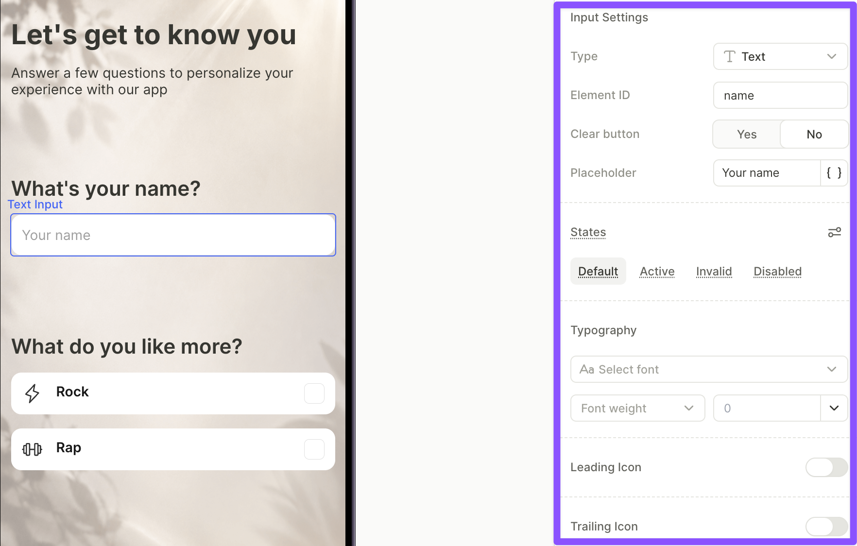 Add input