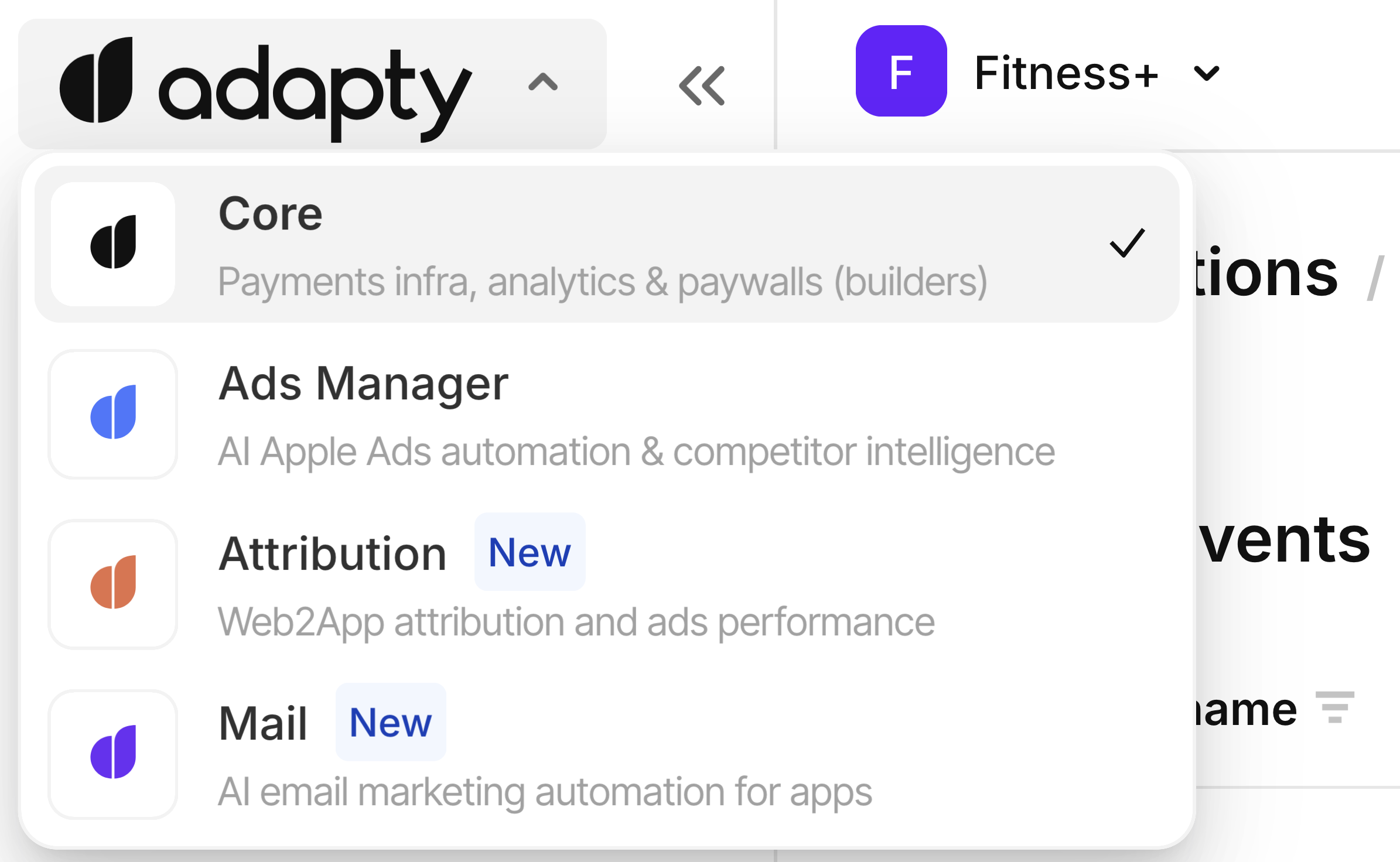 Adapty product switcher