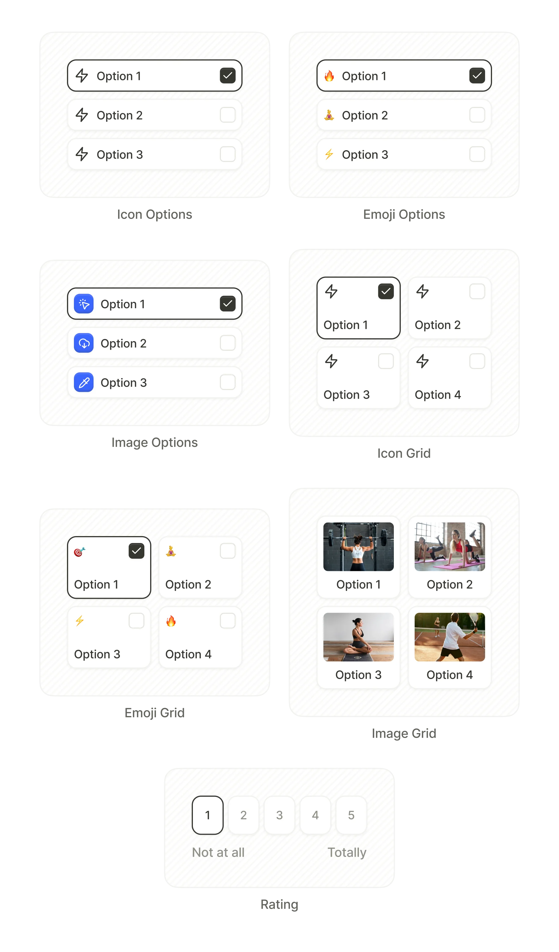 Quiz templates