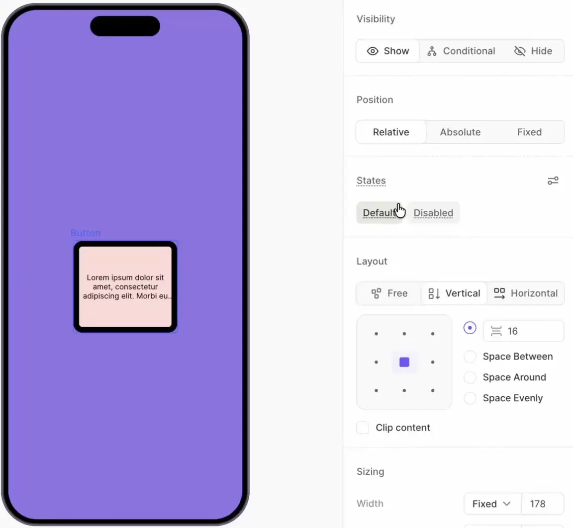 Switching states and applying visual overrides