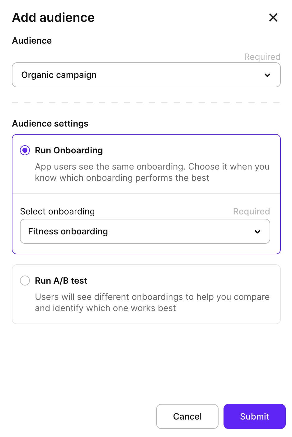 Placement with multiple segment audiences configured in the Adapty Dashboard