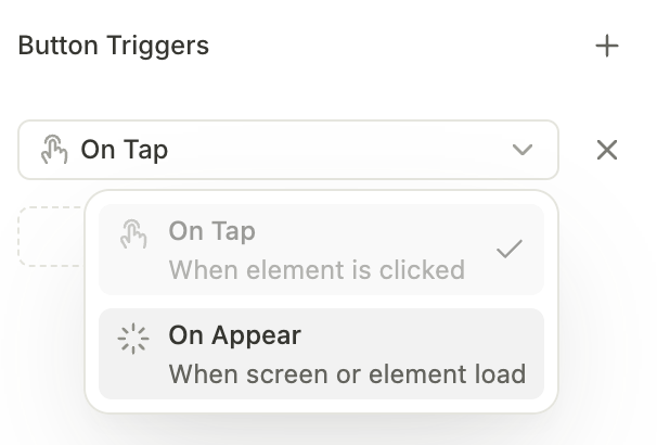 Trigger type selection