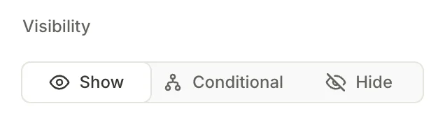 Visibility toggle