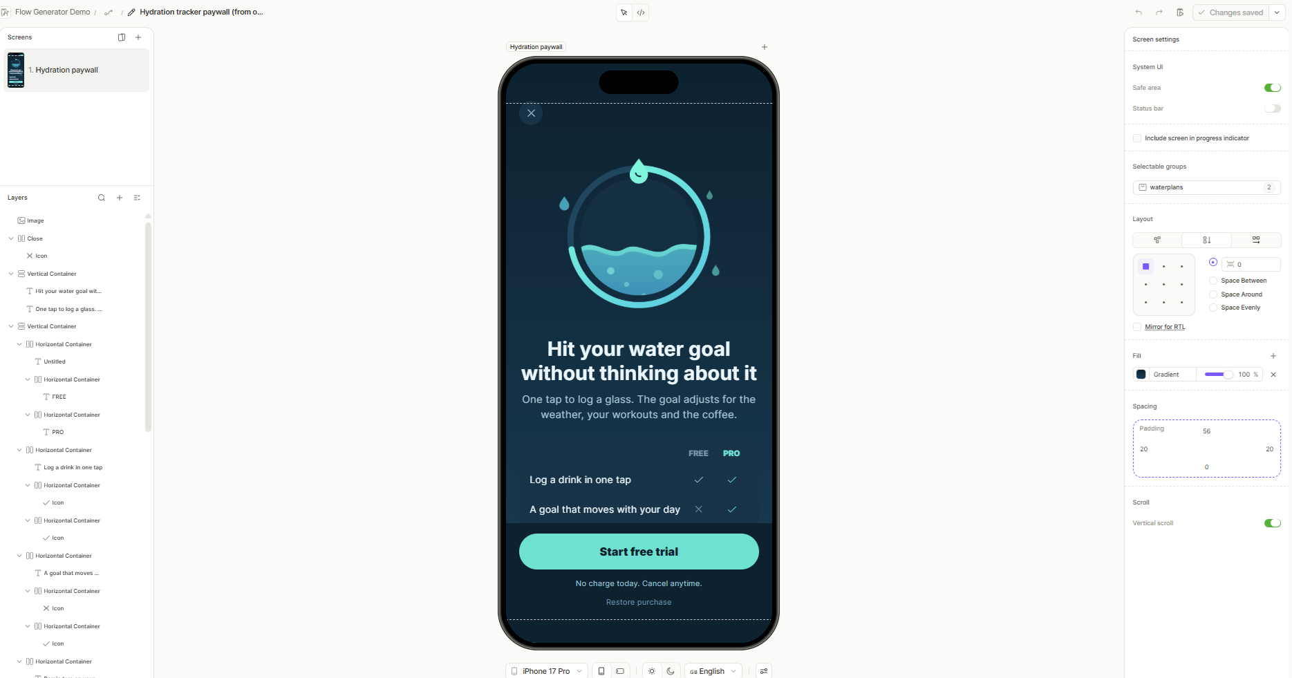 Water paywall example