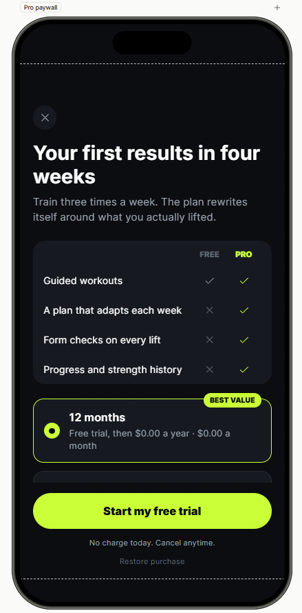 Paywall from sentence