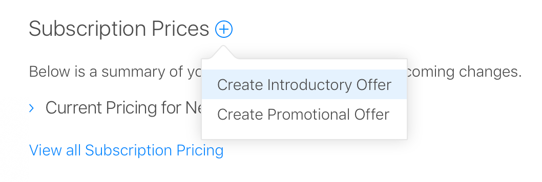 Create a subscription group in App Store Connect