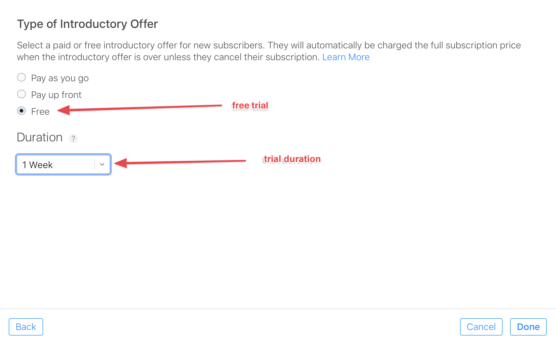 Create a subscription offer in App Store Connect