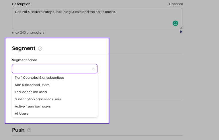 Segments in Adapty Promo Campaigns