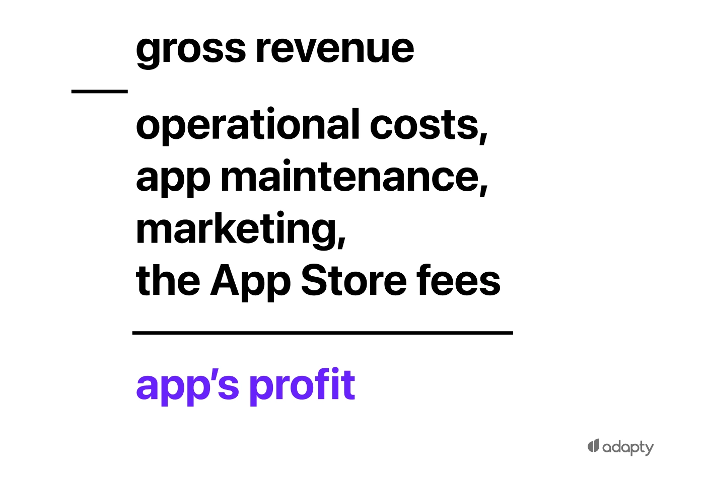 how to count app's profit