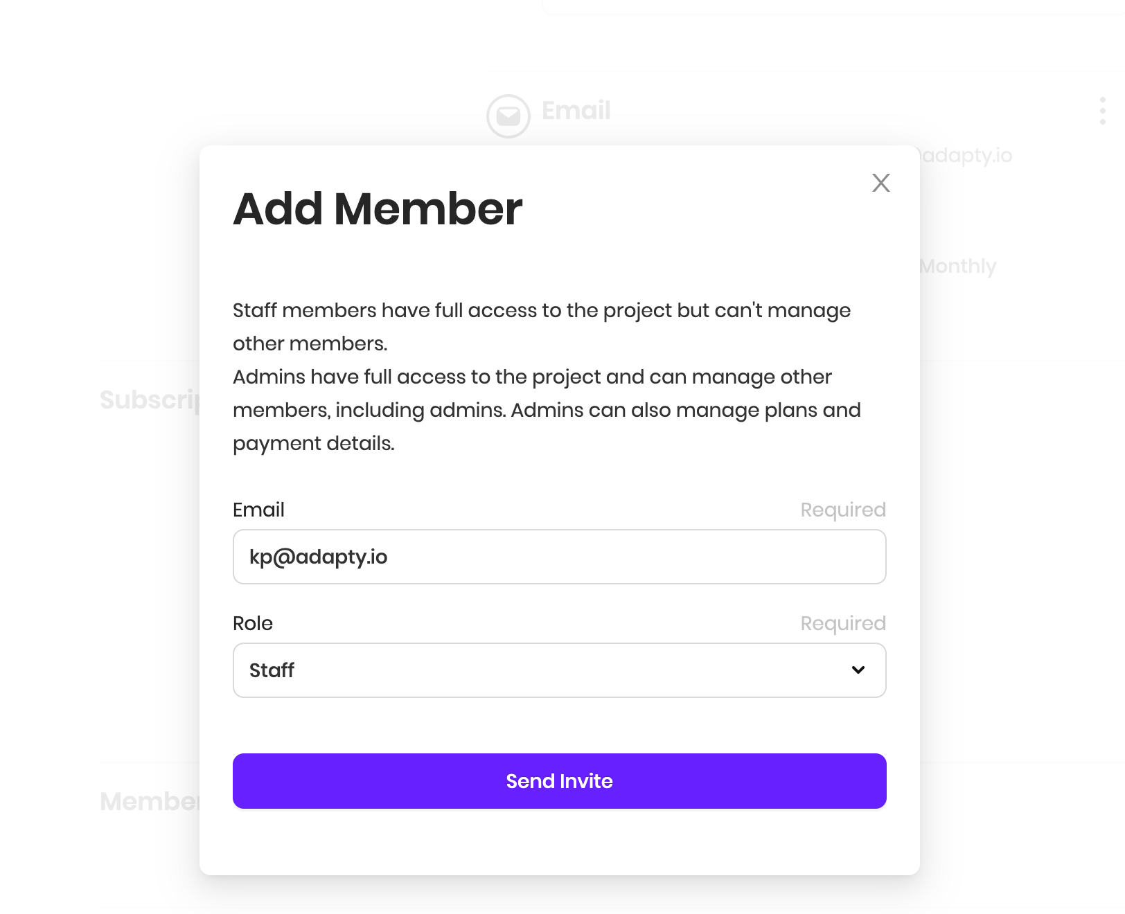 adding members to adapty