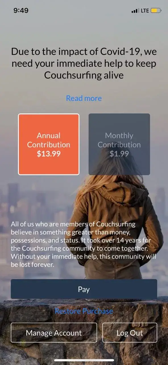 Couchsurfing Travel App