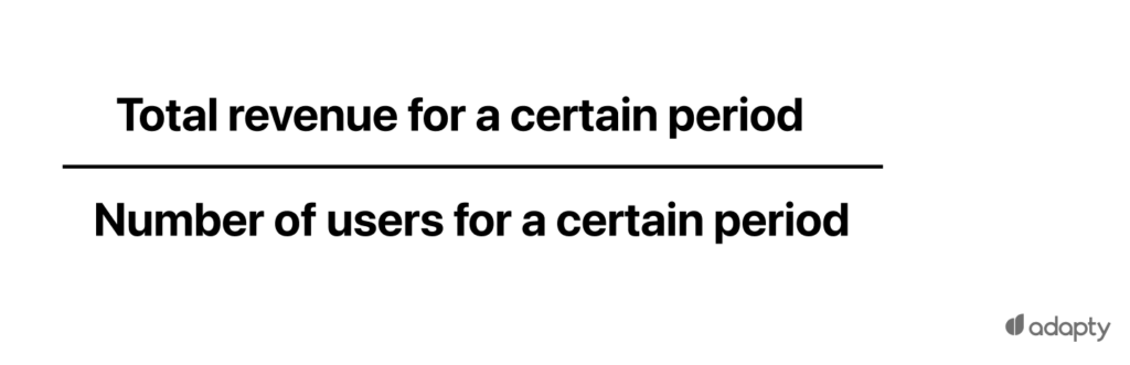 Average Revenue Per User metric