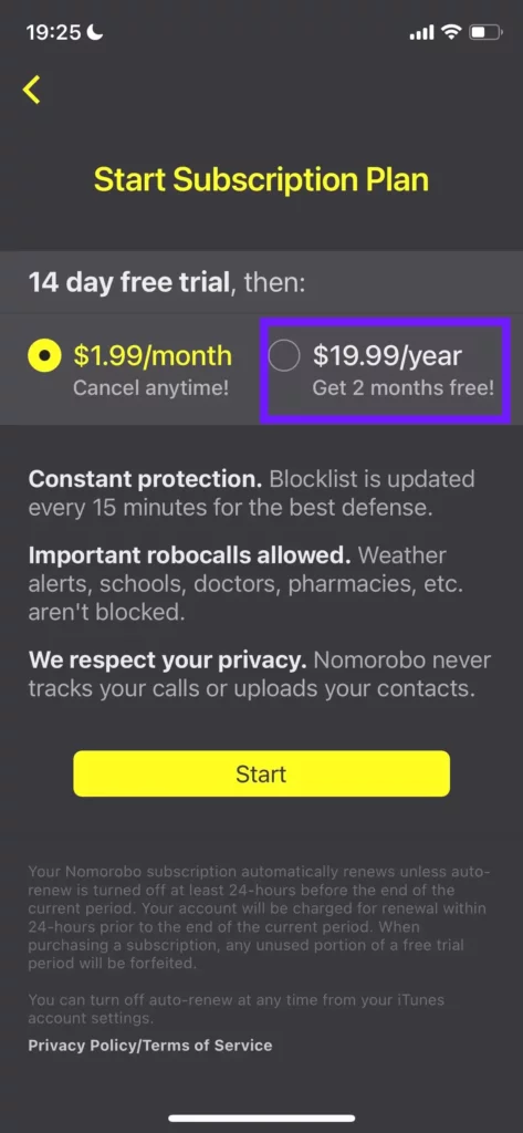 A mobile paywall by Nomorobo, Utilities Category