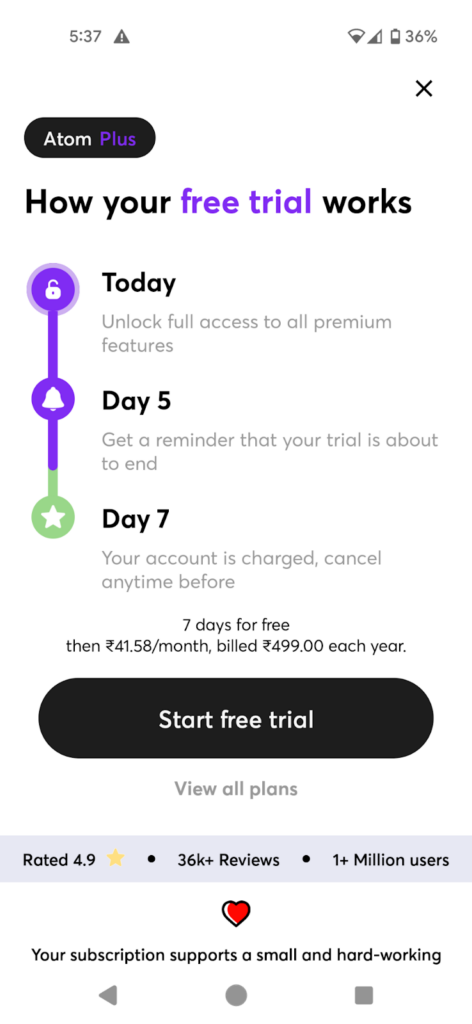a free app using an in app purchase