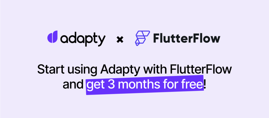 Banner: adapty x flutterflow