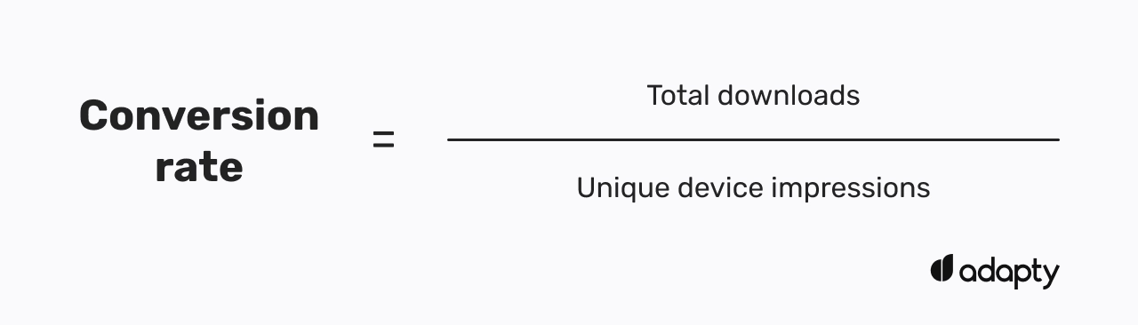 Conversion rate formula