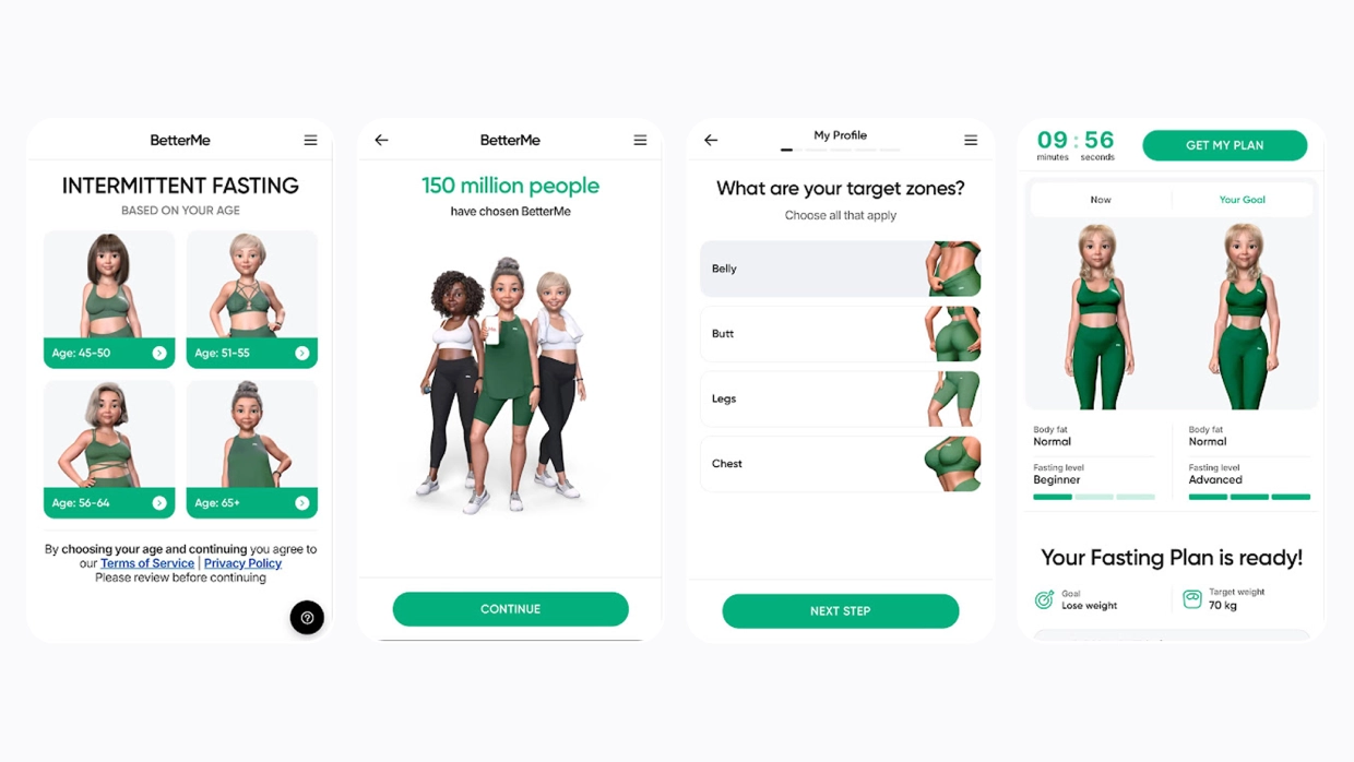 BetterMe onboarding