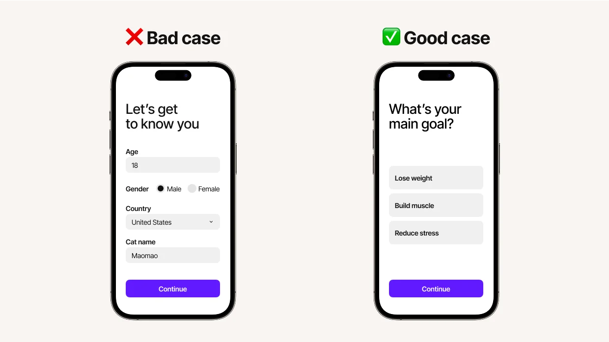 Generic onboarding vs. personalized one