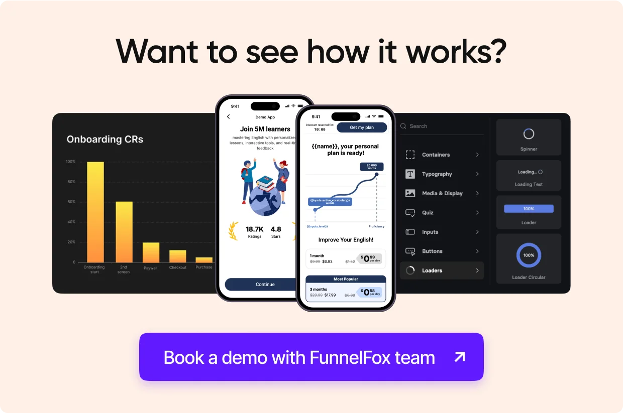 Book a demo with FunnelFox